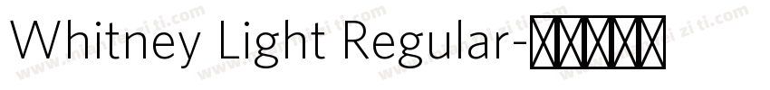 Whitney Light Regular字体转换